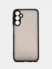 Черный чехол для Samsung Galaxy A24, Самсунг Галакси А24, пластиковый, матовый, с цветными кнопками