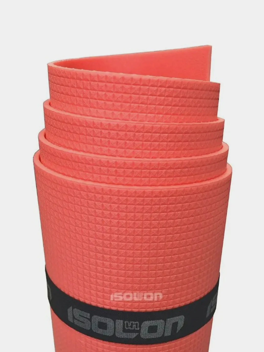 Красный спортивный коврик для фитнеса и йоги Isolon Yoga Lotos 180х60см 5 мм
