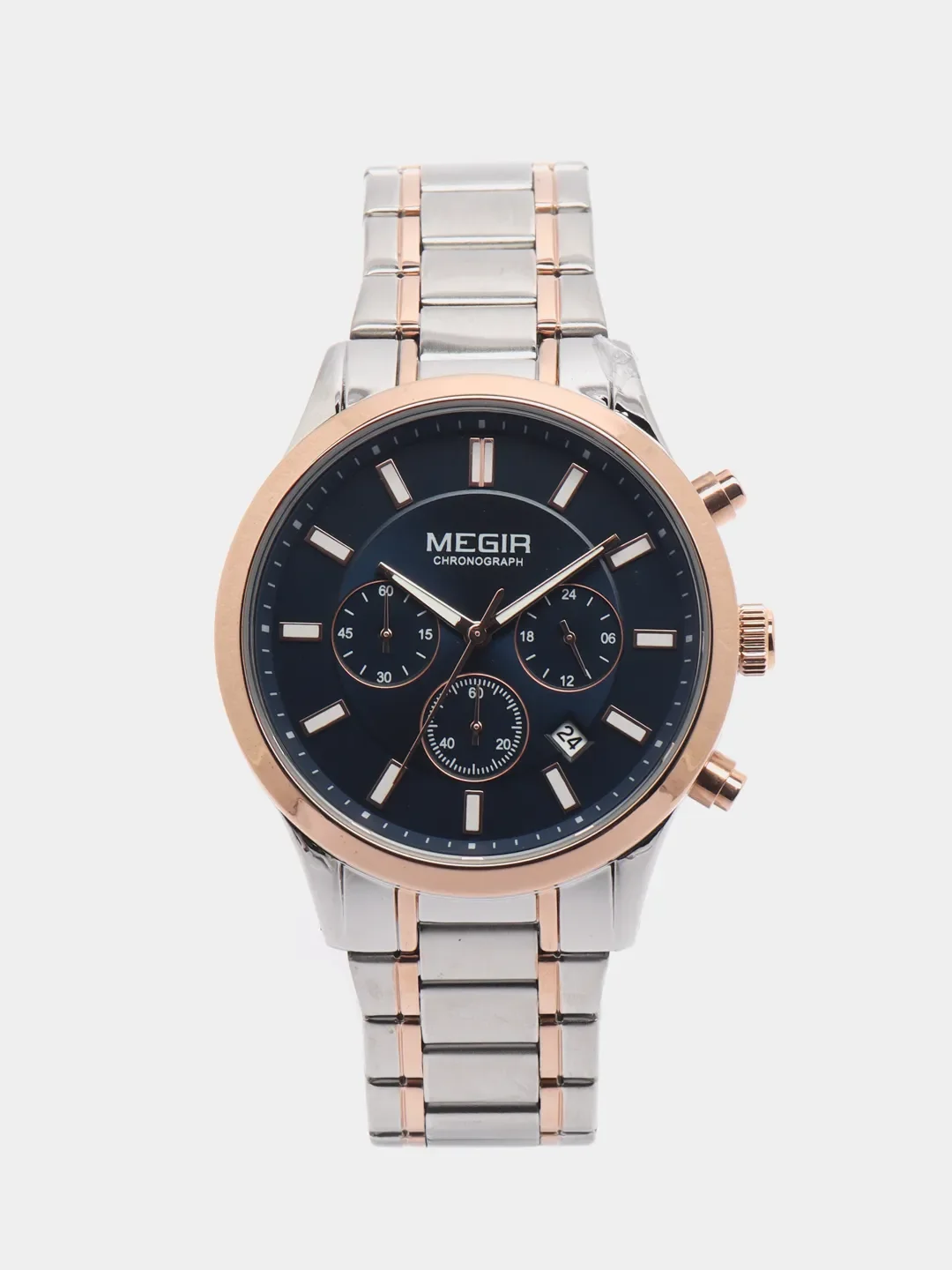 Бронзовый мужские наручные часы Megir MS2150G, с хронографом, в подарочной упаковке