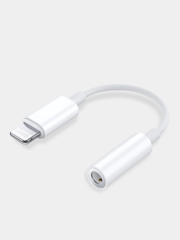 Переходник для наушников iPhone адаптер lighting - 3,5 mm jack кабель aux