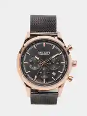 Бронзовый мужские наручные часы Megir MS2153G, с хронографом, в подарочной упаковке