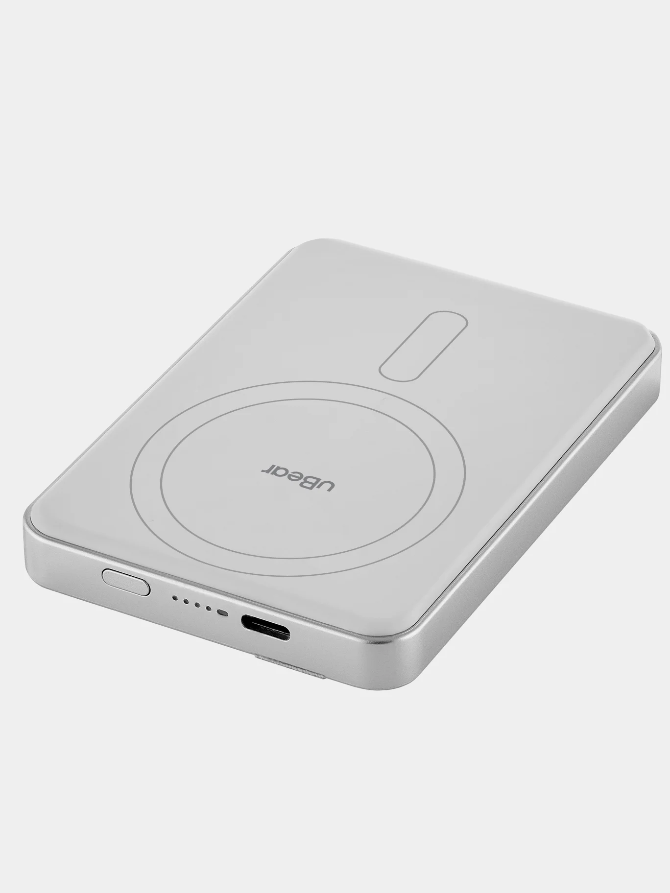 Серебряный внешний аккумулятор uBear Backup Magnetic Power bank 5000mAh, PD20W
