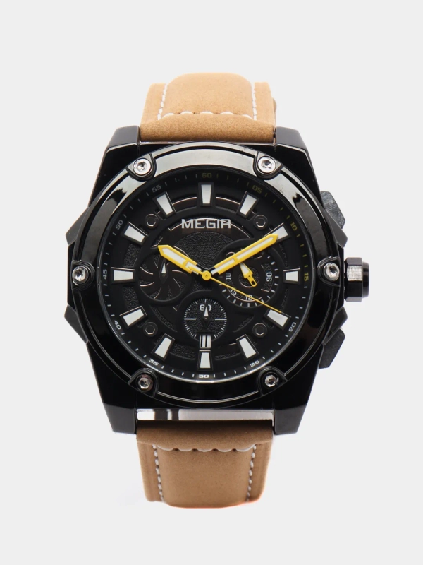 Мужские наручные часы Megir ML2122G, с хронографом, в подарочной упаковке