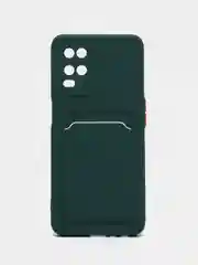 Силиконовый чехол для Oppo A54 (Оппо А54), с карманом для карт