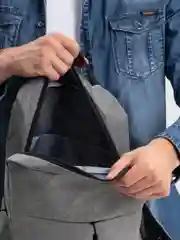 Серый рюкзак для ноутбука, рюкзак для школьника