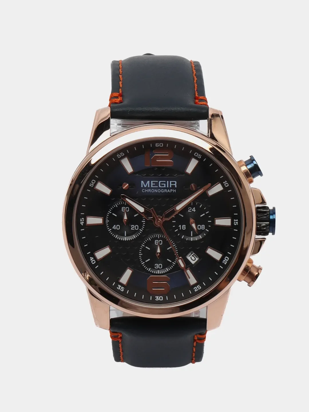 Синий мужские наручные часы Megir ML2156G, с хронографом, в подарочной упаковке