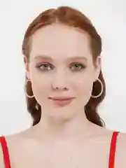 Серьги кольца со стразами, конго, вечерние