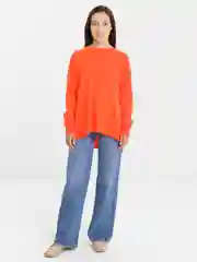 Оранжевый свитер женский oversize, оверсайз, Sharmin