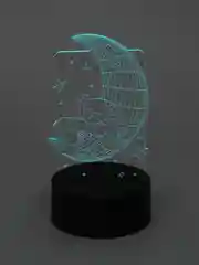 Бежевый светодиодный LED светильник-ночник 3D/RGB ночник