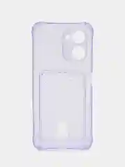 Лавандовый чехол Realme / Реалми C30, C31, C33, C35, C21Y, C20, C11, С21 , C25Y с карманом для карт