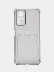 Силиконовый чехол Xiaomi Redmi Note 12S (Сяоми Редми Нот 12С) с карманом, прозрачный
