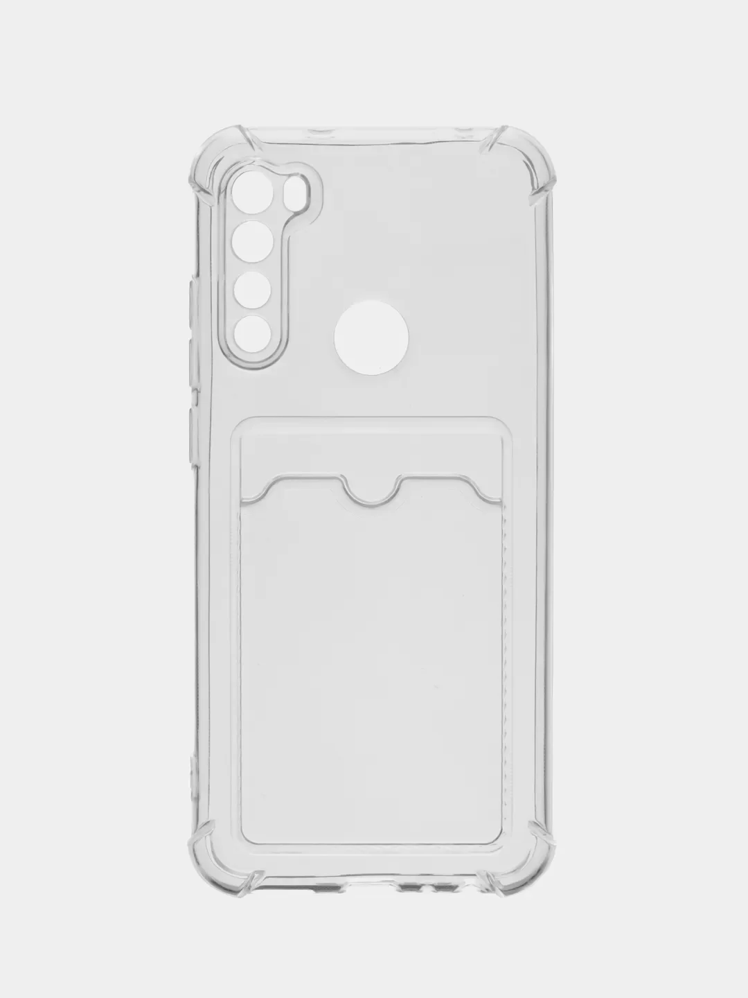 Силиконовый чехол для Xiaomi Redmi Note 8T (Сяоми Редми Нот 8Т) прозрачный, с карманом