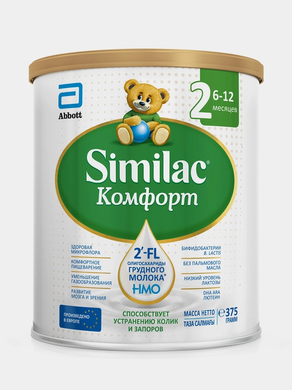 Смесь детская Similac Комфорт 2, от колик и запоров, от 6 до 12 месяцев, 375 г