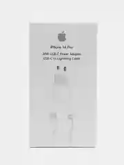 Белый зарядное устройство для iPhone с кабелем Type-C/Lightning, 20W (для iPhone)
