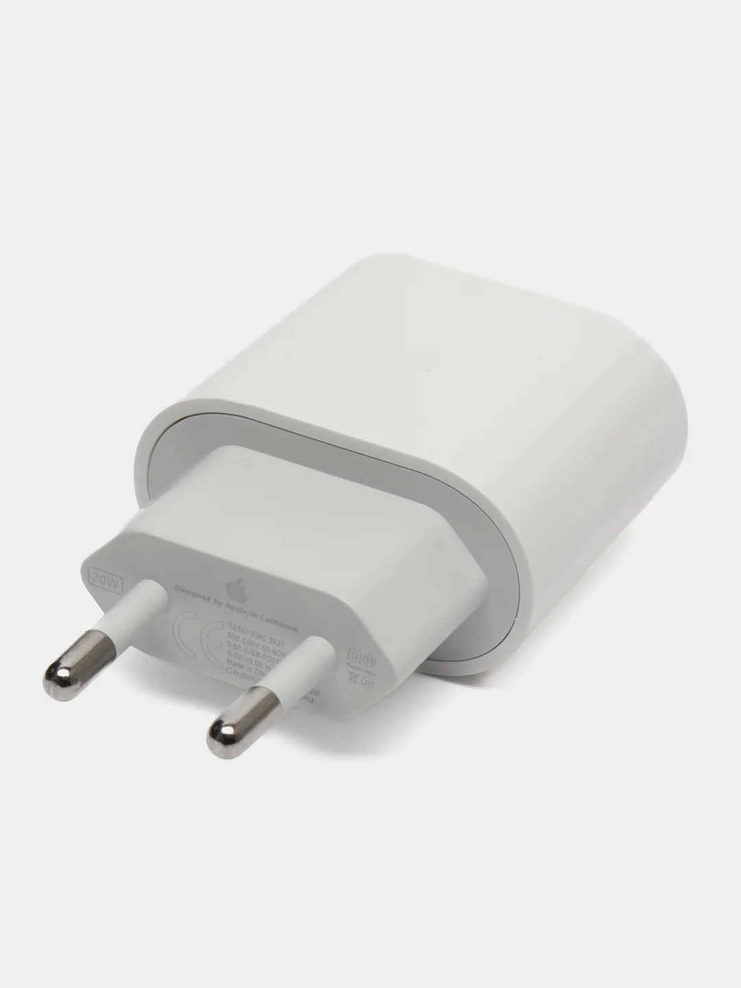 Белый зарядное устройство для iPhone с кабелем Type-C/Lightning, 20W (для iPhone)