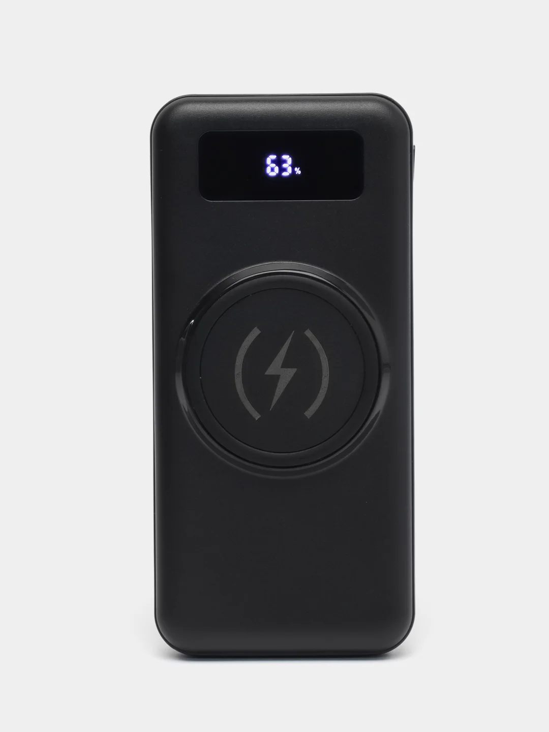 Белый повербанк (Powerbank) 10000, беспроводная зарядка, кабель Lightning, Type-C, Micro, USB A