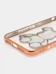 Золотой чехол для iPhone 11 / 12 / 13 / 14 Pro Max KAWS силиконовый прозрачный айфон про макс