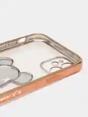 Золотой чехол для iPhone 11 / 12 / 13 / 14 Pro Max KAWS силиконовый прозрачный айфон про макс