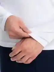 Белый футболка мужская с длинными рукавами