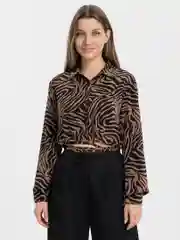 Марсала рубашка женская с принтом зебра