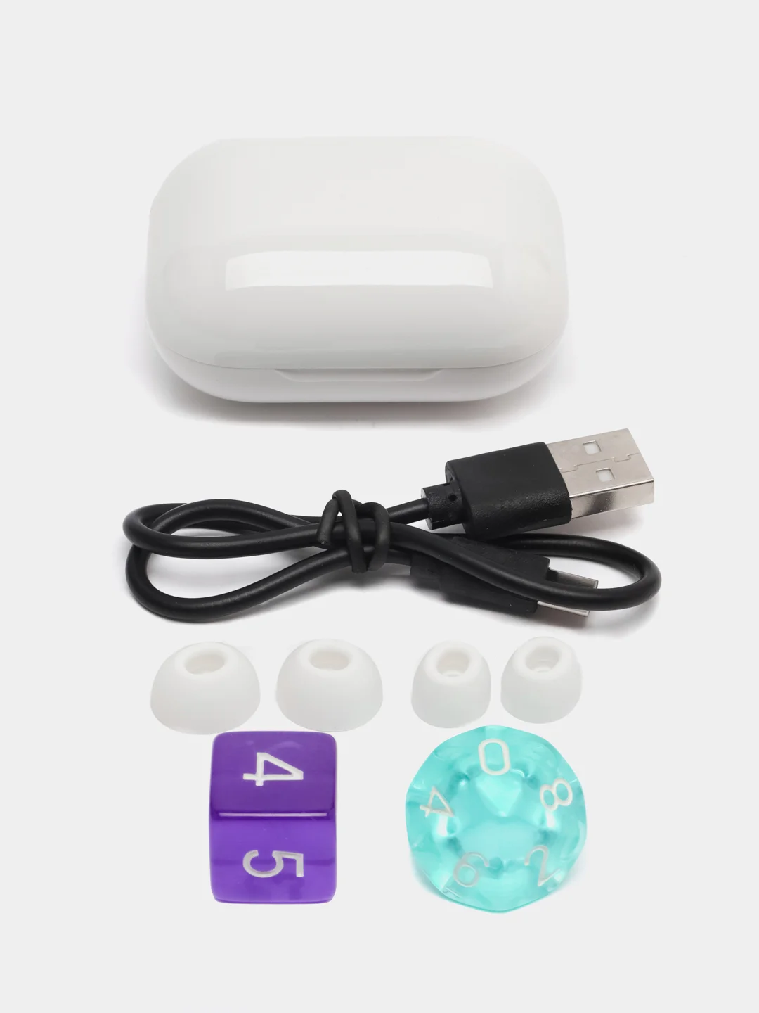 Белый bluetooth-наушники беспроводные Smart вакуумные, функция Power Bank и фонарик, TWS, BW45S