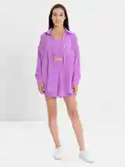 Приглушённый хаки костюм тройка шорты, рубашка, топ