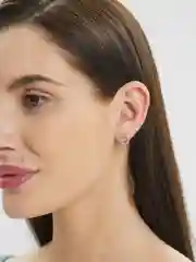 Серебряный серьги круглые гвоздики, серьги со стразами