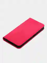 Тёмно-розовый чехол книжка для Realme C30, кожаный PU