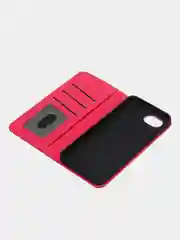 Тёмно-розовый чехол книжка для Realme C30, кожаный PU