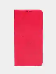 Тёмно-розовый чехол книжка для Realme C30, кожаный PU