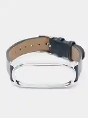 Темно-синий ремешок для Xiaomi Mi band 3, 4, 5, 6 кожаный фитнес браслет