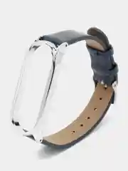 Темно-синий ремешок для Xiaomi Mi band 3, 4, 5, 6 кожаный фитнес браслет