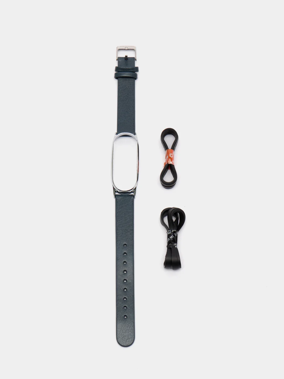 Темно-синий ремешок для Xiaomi Mi band 3, 4, 5, 6 кожаный фитнес браслет