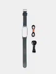 Темно-синий ремешок для Xiaomi Mi band 3, 4, 5, 6 кожаный фитнес браслет