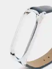 Темно-синий ремешок для Xiaomi Mi band 3, 4, 5, 6 кожаный фитнес браслет
