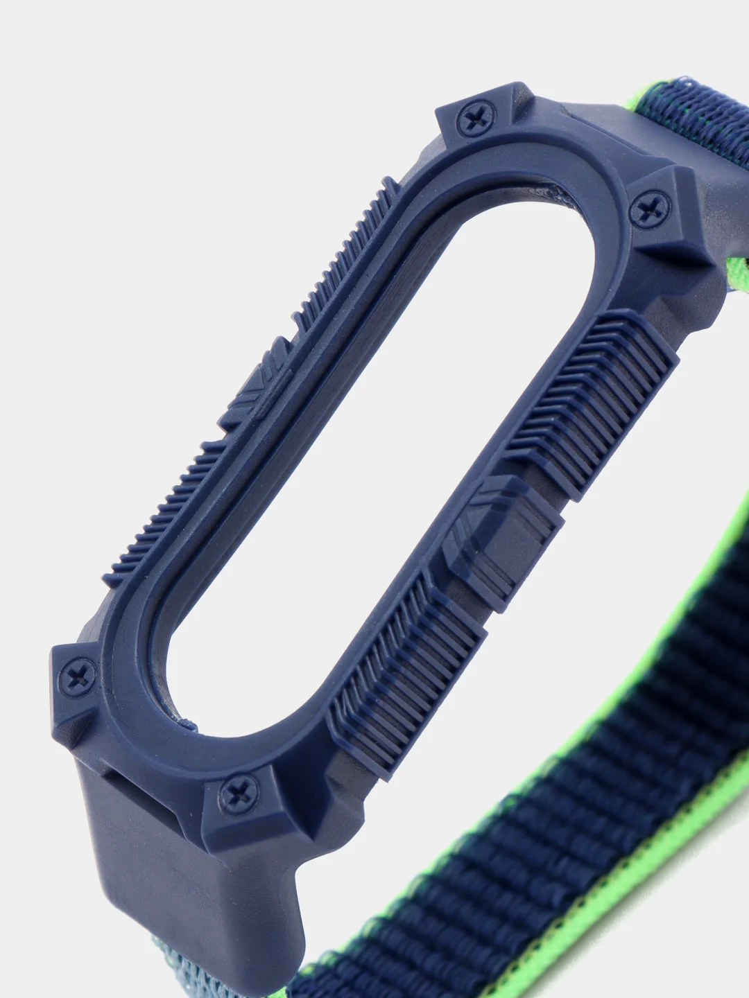 Темно-синий нейлоновый ремешок для Xiaomi Mi Band 3 / 4 / 5 / 6 на липучке