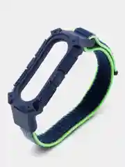 Темно-синий нейлоновый ремешок для Xiaomi Mi Band 3 / 4 / 5 / 6 на липучке