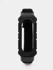 Черный нейлоновый ремешок для Xiaomi Mi Band 3 / 4 / 5 / 6 на липучке