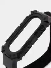 Черный нейлоновый ремешок для Xiaomi Mi Band 3 / 4 / 5 / 6 на липучке