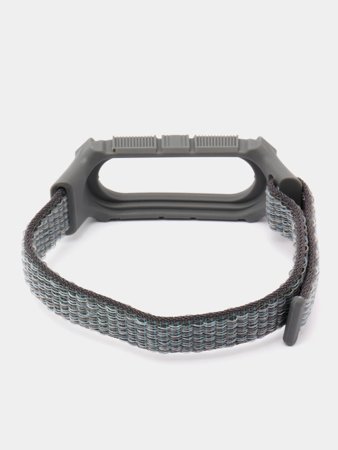 Серый нейлоновый ремешок для Xiaomi Mi Band 3 / 4 / 5 / 6 на липучке