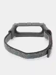 Серый нейлоновый ремешок для Xiaomi Mi Band 3 / 4 / 5 / 6 на липучке