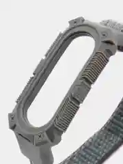 Серый нейлоновый ремешок для Xiaomi Mi Band 3 / 4 / 5 / 6 на липучке