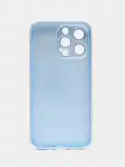 Голубой силиконовый чехол на iPhone 13, 13 Pro, 13 Pro Max, со стеклянной панелью