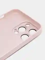 Кораллово-розовый силиконовый чехол на iPhone 13, 13 Pro, 13 Pro Max, со стеклянной панелью