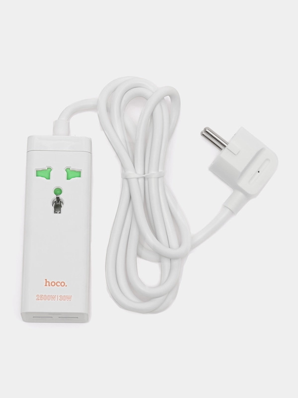 Многофункциональный сетевой фильтр, удлинитель Hoco AC7A, AC8A, AC9A c USB, Type-C 17-30W
