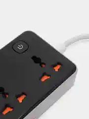 Черный многофункциональный сетевой фильтр, удлинитель Hoco AC7A, AC8A, AC9A c USB, Type-C 17-30W