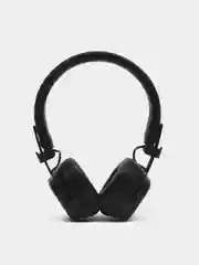 Черный беспроводные полноразмерные наушники Bluetooth или AUX с микрофоном, беспроводная зарядка
