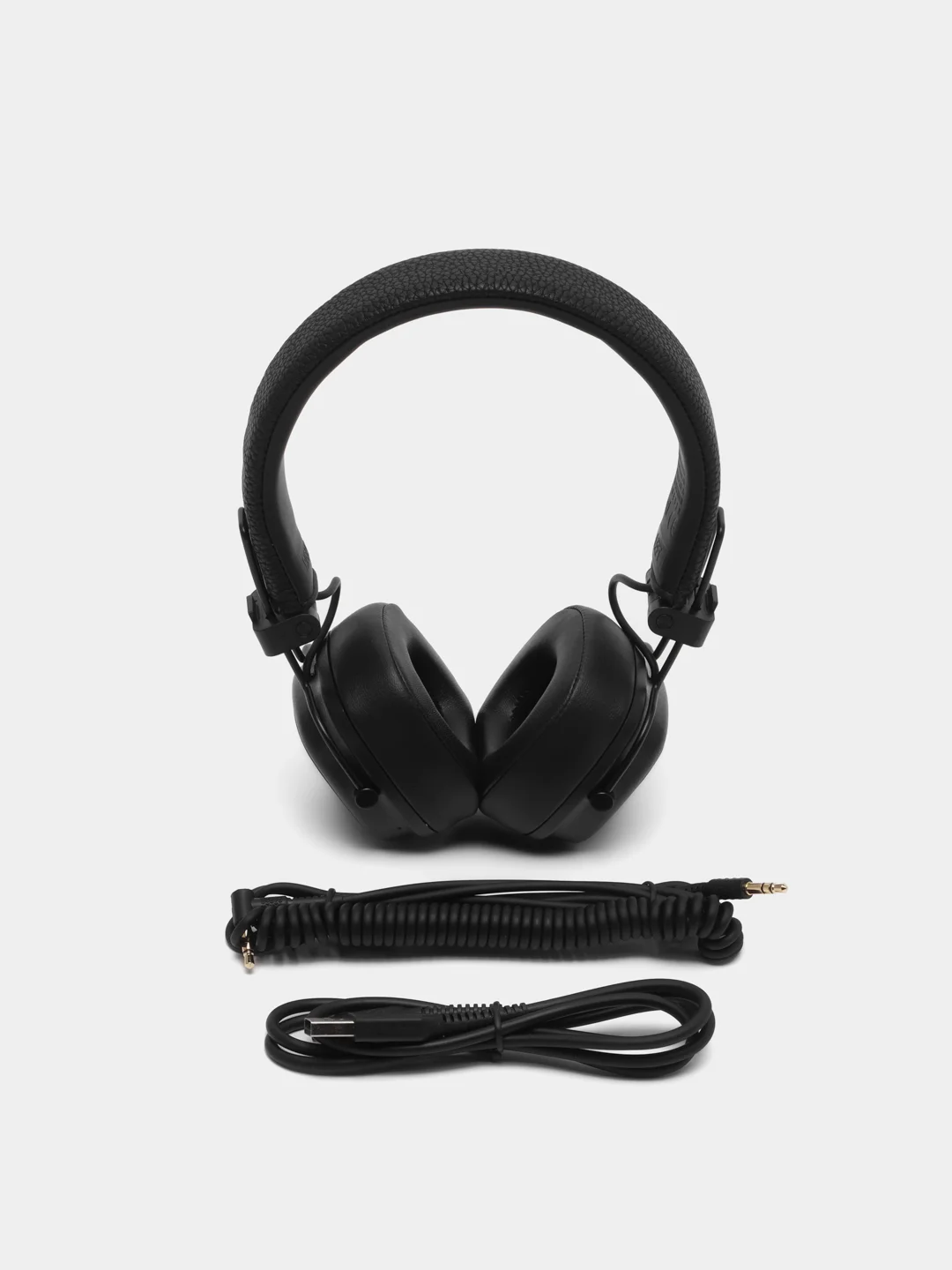 Черный беспроводные полноразмерные наушники Bluetooth или AUX с микрофоном, беспроводная зарядка