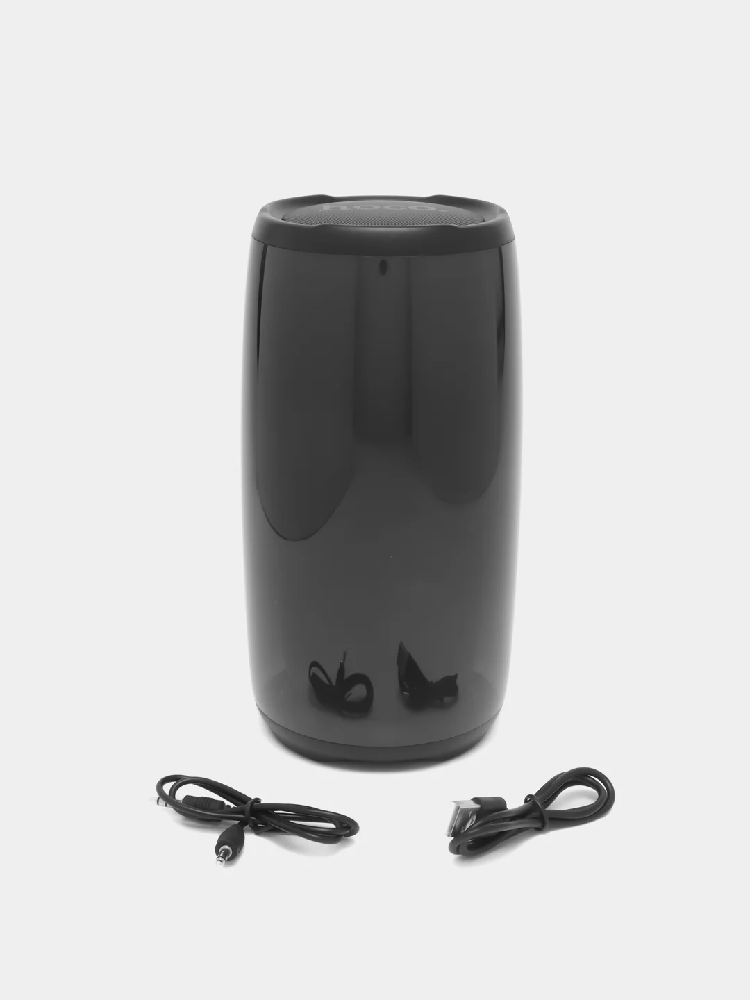Черный беспроводная колонка hoco HC18, LED подсветка 360, AUX, FM, USB, TF Card, BT 5.1