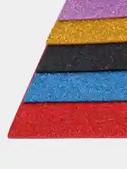 Разноцветный фоамиран глиттерный, 2 мм, 20 * 30 мм 2 шт